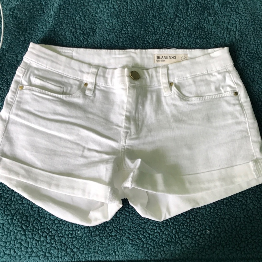 White Blank NYC Jean Shorts